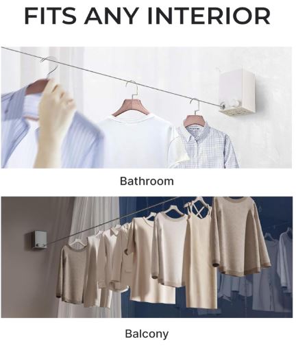 Telescopic Clothesline Clothes Drying Rope