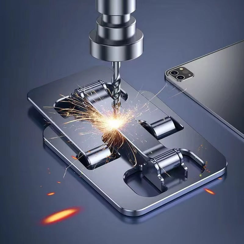 Foldable Aluminum Phone Stand – Adjustable & Sturdy for Desk