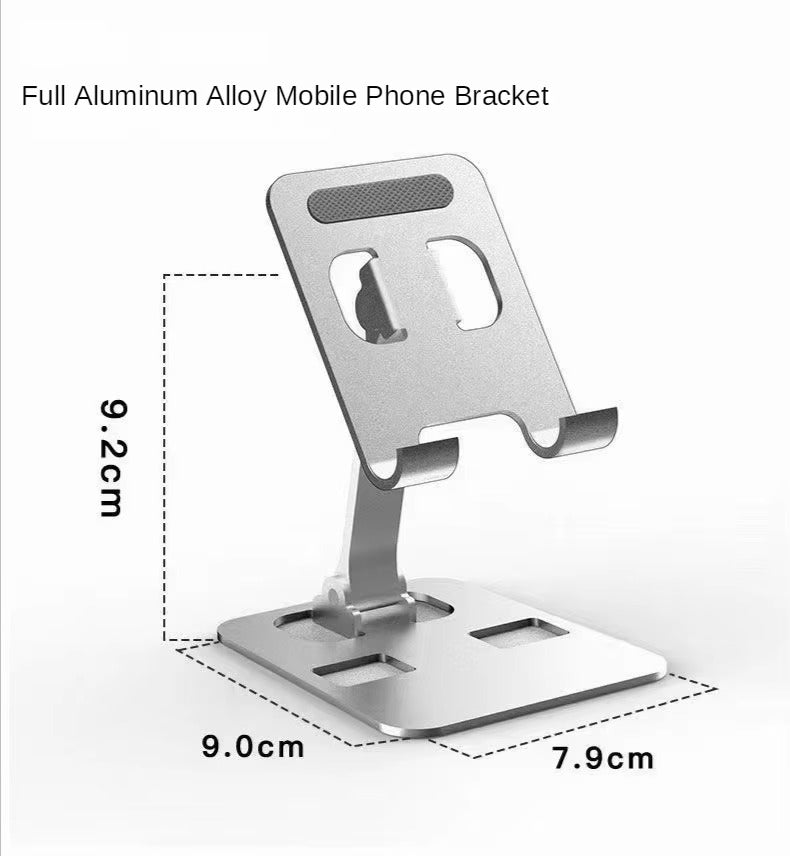 Foldable Aluminum Phone Stand – Adjustable & Sturdy for Desk