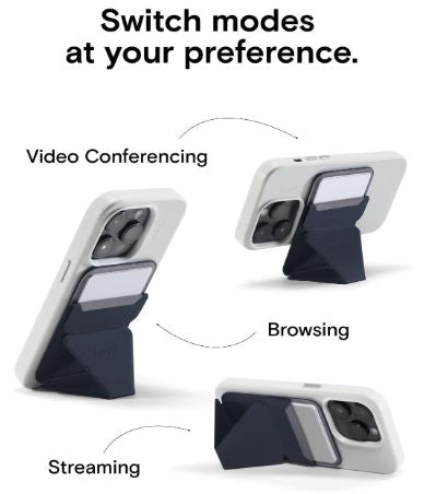 Magnetic Leather Card Holder & Stand – Foldable MagSafe Wallet for iPhone 12-16