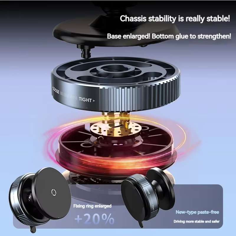 Vacuum Magnetic Car Phone Holder — Universal Suction Cup Stand for iPhone Pro Max & Samsung | Mirror, Gym, Bath & Shower Mount