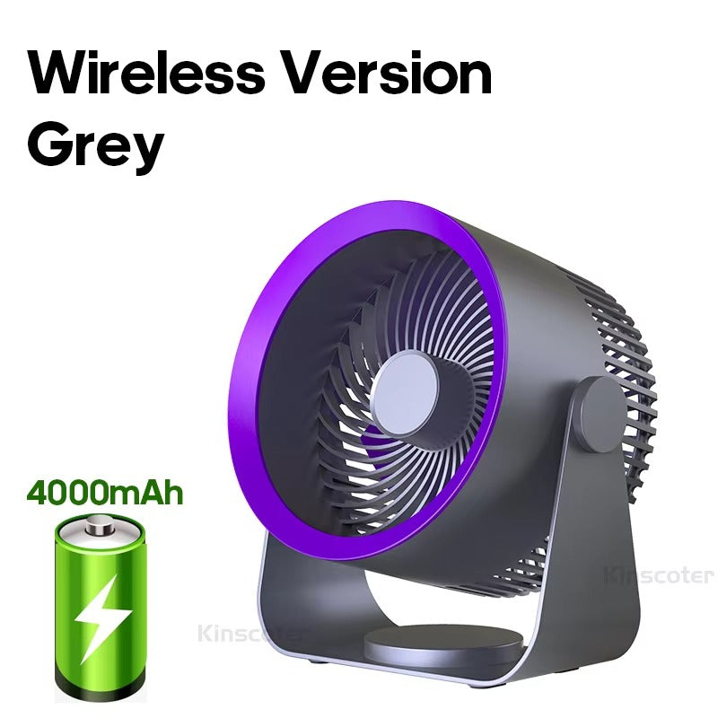 KINSCOTER Multifunctional Electric Fan Circulator – Wireless, Portable, Quiet Home Ventilator, Desktop & Wall Mountable, Ceiling Fan, Air Cooler for Home and Office