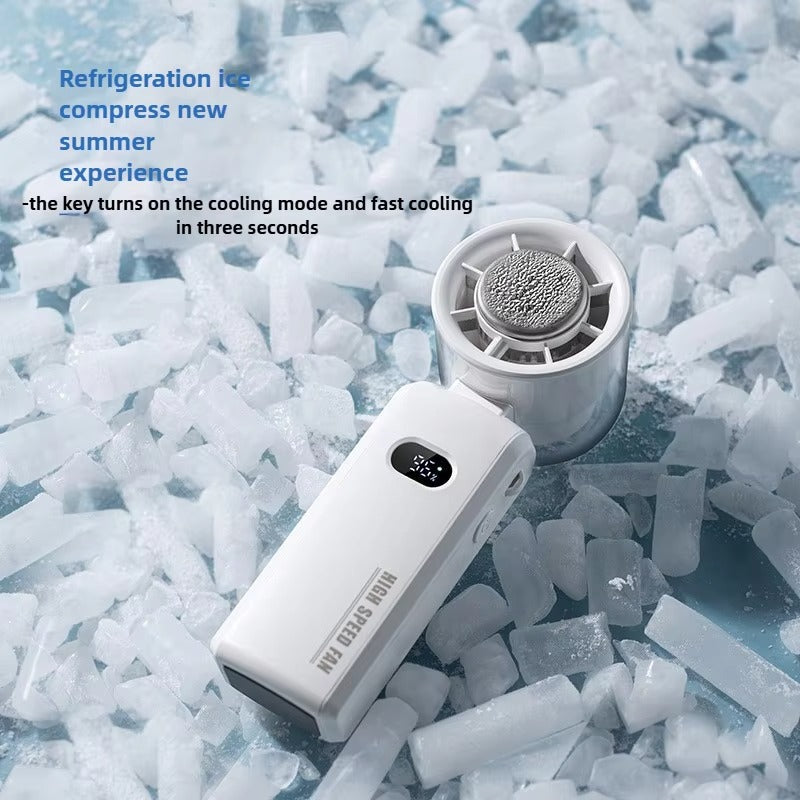 Xiaomi 100-Speed Mini Handheld Fan – Rechargeable Portable Fan with Ice Cooling, Smart Display, Ultra Quiet Design for Travel & Outdoor Use