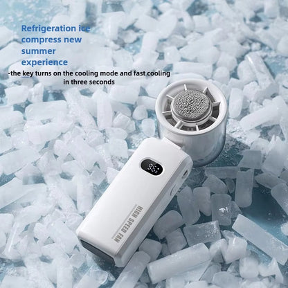 Xiaomi 100-Speed Mini Handheld Fan – Rechargeable Portable Fan with Ice Cooling, Smart Display, Ultra Quiet Design for Travel & Outdoor Use