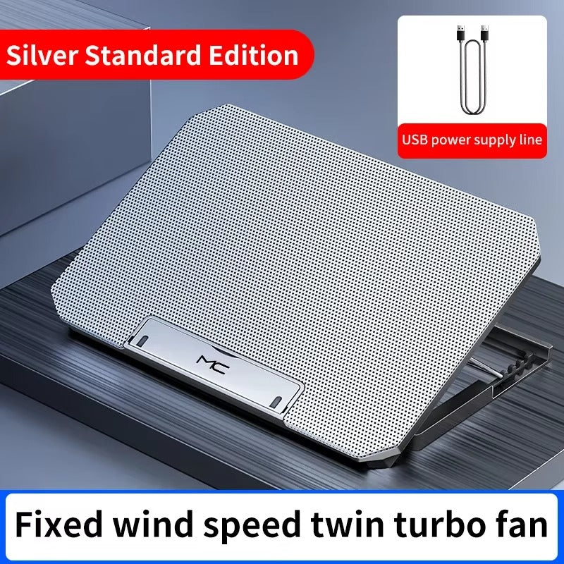 Q100 17-Inch Gaming Laptop Cooler — LED Screen Cooling Pad with 2600RPM Fan & Dual USB Ports | Adjustable Notebook Stand for Laptops