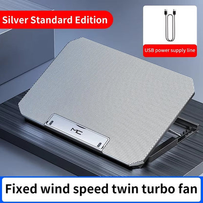Q100 17-Inch Gaming Laptop Cooler — LED Screen Cooling Pad with 2600RPM Fan & Dual USB Ports | Adjustable Notebook Stand for Laptops