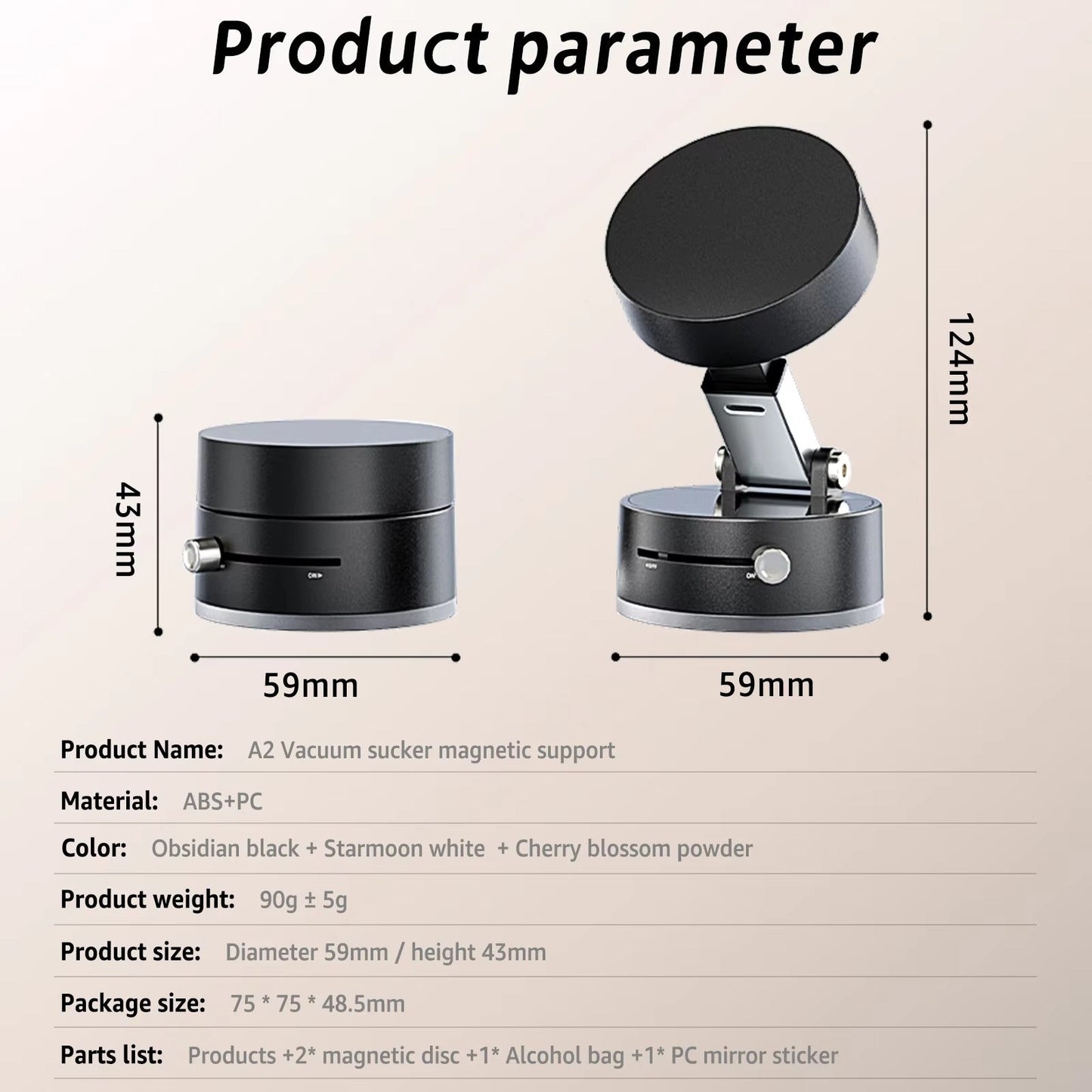 Magnetic Foldable Phone Holder – Double-Sided Grip & Retractable Design