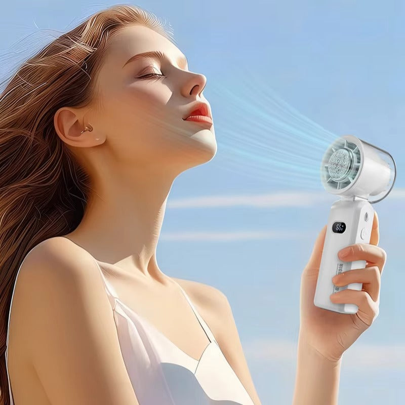 Xiaomi 100-Speed Mini Handheld Fan – Rechargeable Portable Fan with Ice Cooling, Smart Display, Ultra Quiet Design for Travel & Outdoor Use
