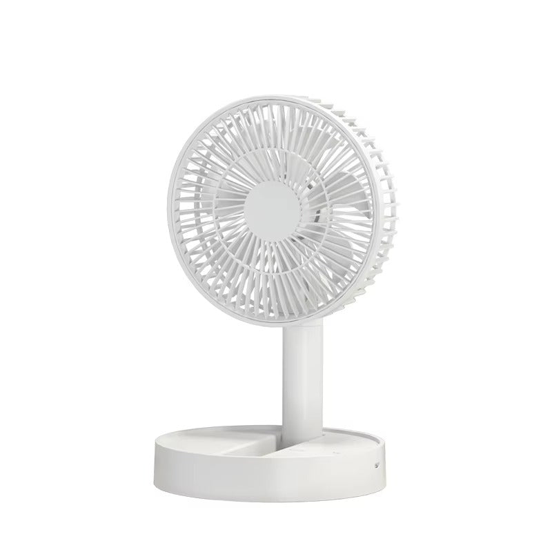 Portable Foldable USB Fan – 4-Speed Rechargeable Table Fan with Timer