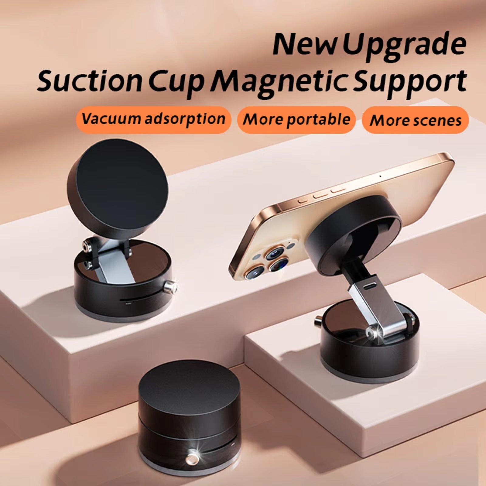 Magnetic Foldable Phone Holder – Double-Sided Grip & Retractable Design