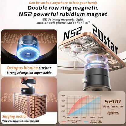 Magnetic Foldable Phone Holder – Double-Sided Grip & Retractable Design