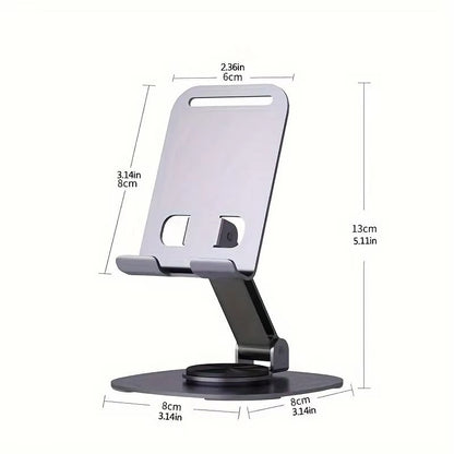 Adjustable Height Metal Phone Desk Stand — Foldable, Stable & Anti-Slip Mobile Holder for Tablets | Perfect for Dorms & Living Rooms
