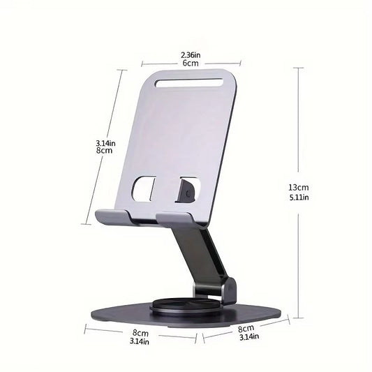 Adjustable Height Metal Phone Desk Stand — Foldable, Stable & Anti-Slip Mobile Holder for Tablets | Perfect for Dorms & Living Rooms