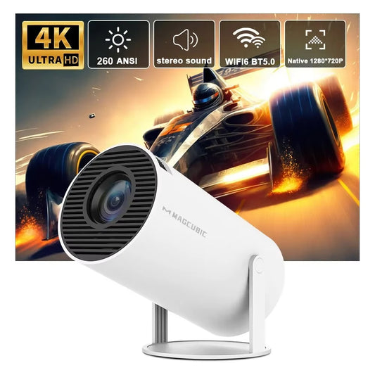 جهاز عرض Magcubic HY300 PRO 4K - 1080 بكسل، أندرويد 11، واي فاي مزدوج 6، 260 ANSI، BT5.0 - سينما منزلية وخارجية