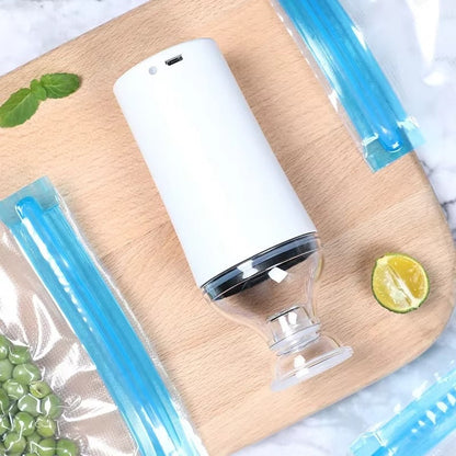 مجموعة أكياس تفريغ الهواء القابلة لإعادة الاستخدام مع مضخة إغلاق USB - خالية من مادة BPA وجاهزة للطهي باستخدام تقنية Sous Vide