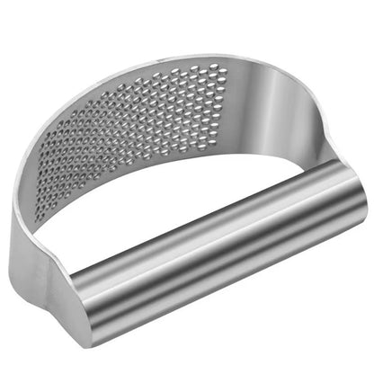 Stainless Steel Garlic Press — Manual Mincer & Chopping Tool | Curved Design for Easy Garlic & Vegetable Prep | Kitchen Gadget