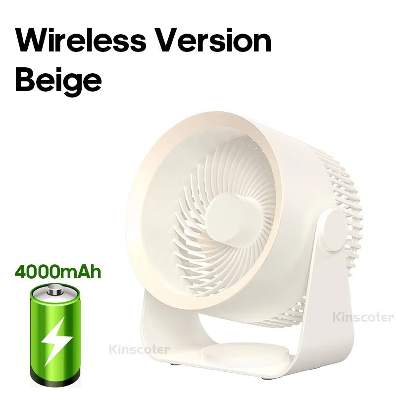 KINSCOTER Multifunctional Electric Fan Circulator – Wireless, Portable, Quiet Home Ventilator, Desktop & Wall Mountable, Ceiling Fan, Air Cooler for Home and Office