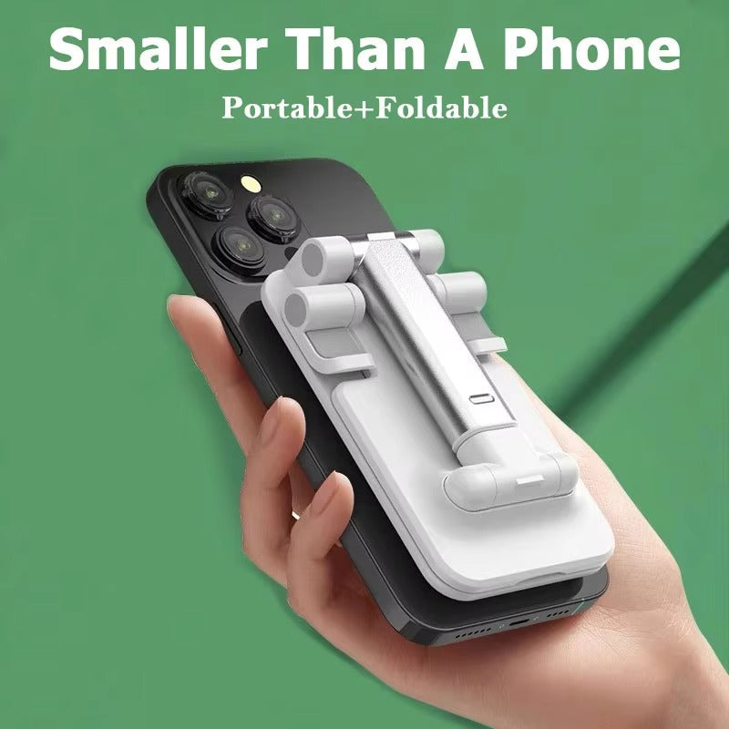 Foldable Mobile Phone Stand — Adjustable Angle & Height | Silicone Pad Desktop Holder for Tablet, iPad & Smartphones | Portable & Sturdy
