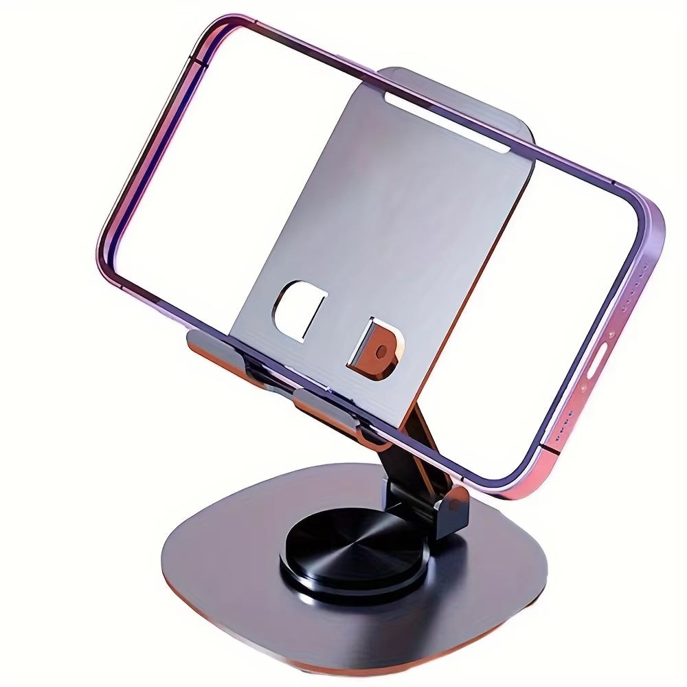 Adjustable Height Metal Phone Desk Stand — Foldable, Stable & Anti-Slip Mobile Holder for Tablets | Perfect for Dorms & Living Rooms