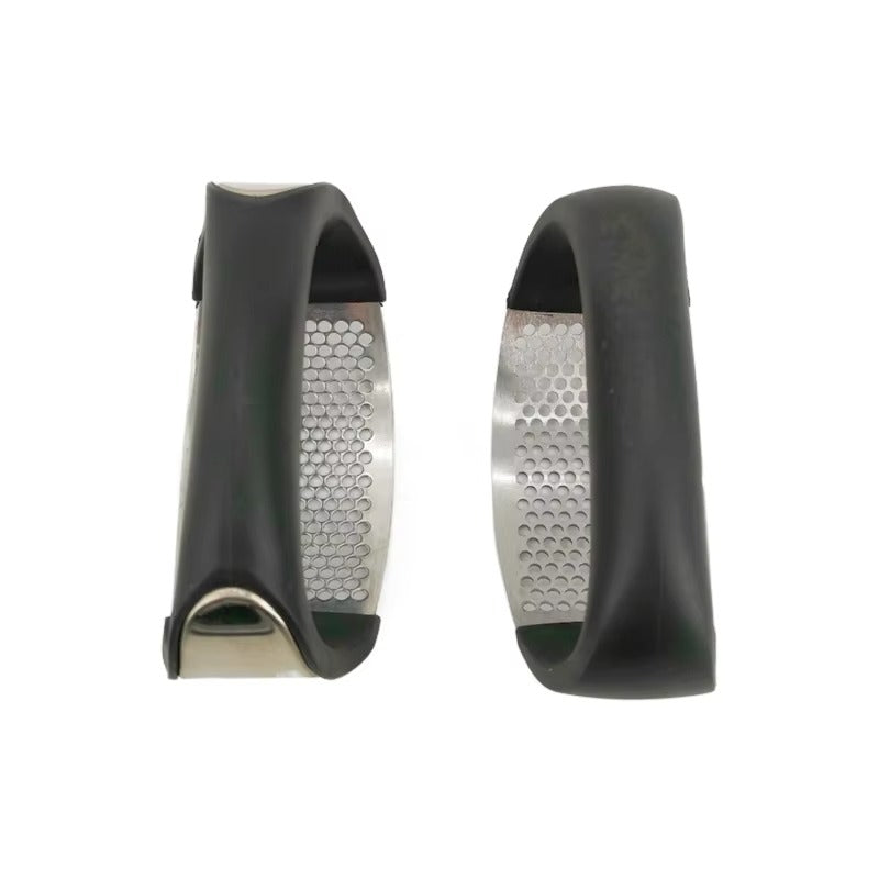 Stainless Steel Garlic Press — Manual Mincer & Chopping Tool | Curved Design for Easy Garlic & Vegetable Prep | Kitchen Gadget