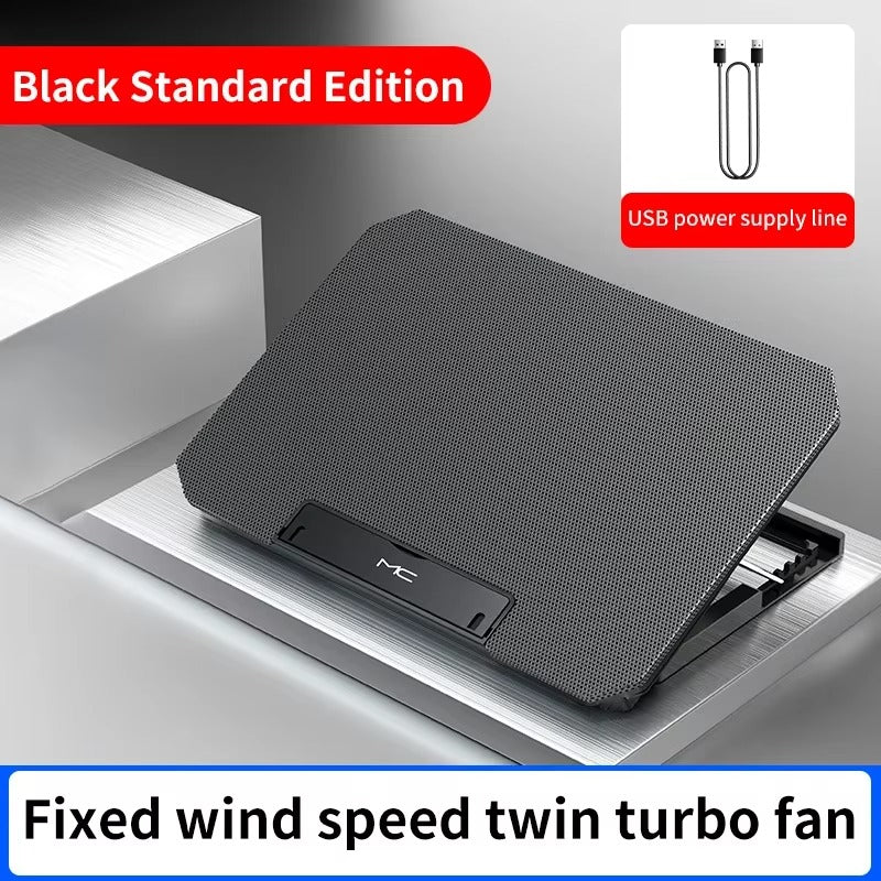 Q100 17-Inch Gaming Laptop Cooler — LED Screen Cooling Pad with 2600RPM Fan & Dual USB Ports | Adjustable Notebook Stand for Laptops