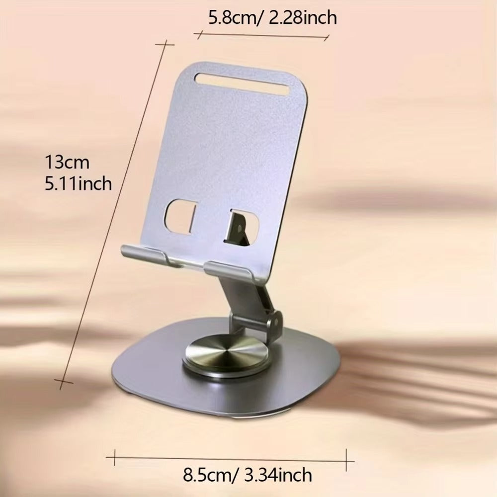 Adjustable Height Metal Phone Desk Stand — Foldable, Stable & Anti-Slip Mobile Holder for Tablets | Perfect for Dorms & Living Rooms