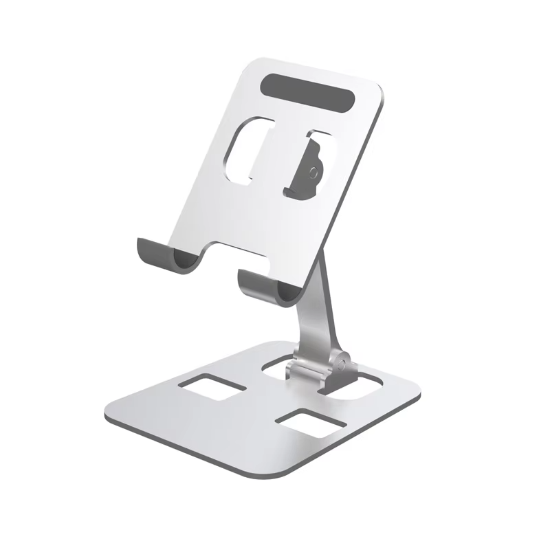Foldable Aluminum Phone Stand – Adjustable & Sturdy for Desk